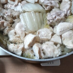大根と白菜と豚肉の水炊き風☆ポン酢味
